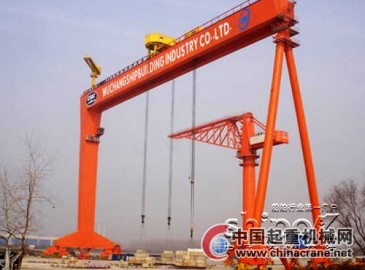 武昌船舶重工双柳基地300吨门式起重机型式试验取得圆满成功