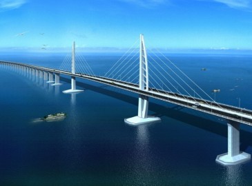 世界最大桥隧结合工程—港珠澳大桥预计2016年建成通车