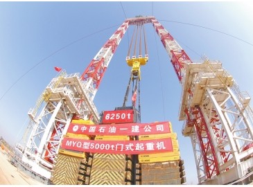 世界最大单门吊装系统在洛问世 起吊能力6250吨