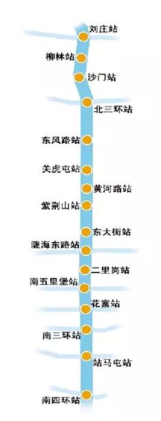 郑州地铁2号线16站名确定 并设5处停车场图片