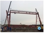 中铁一局路桥公司新装2台80吨门吊芜湖二桥项目