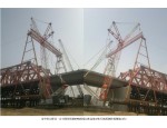 中铁大桥局一公司郑焦铁路80吨跨度44高45门机拆卸转场现场