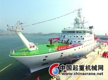 國內(nèi)最先進新一代全球級現(xiàn)代化海洋綜合科考船在青入列