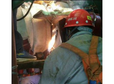 中國能建安徽電建承建國電蚌埠電廠二期擴建首只P91大口開焊