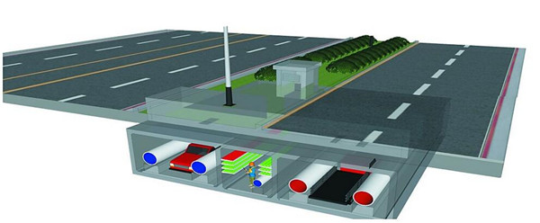 地下管廊建设模拟图