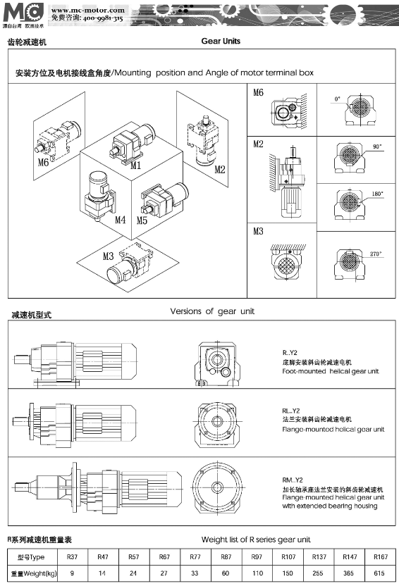 R硬齿面减速机安装方式