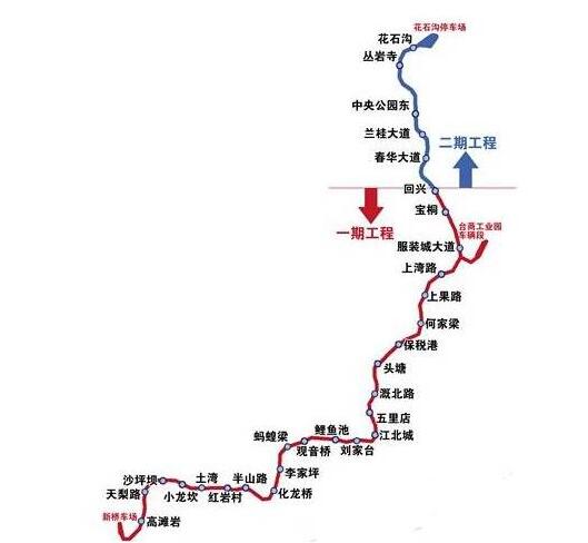 重庆轨道交通九号线二期计划2020年建成 将与十号线、十四号线形成相交换乘